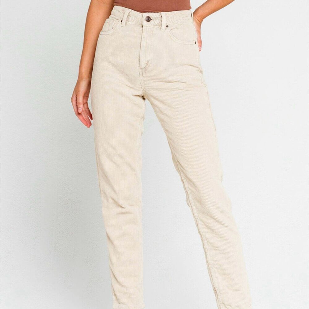 BDG Urban Outfitters Winter Stone beige Corduroy Mom Pants.